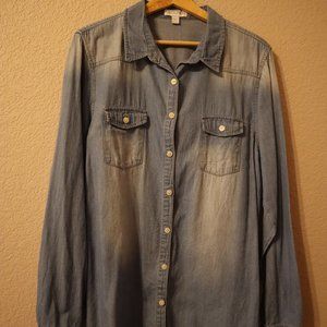 Weathered Denim Button-up